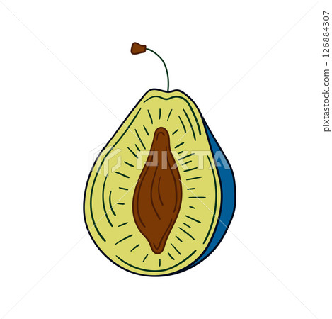 Illustration in hand draw style. Icon, sign, sticker, pin, logo 126884307