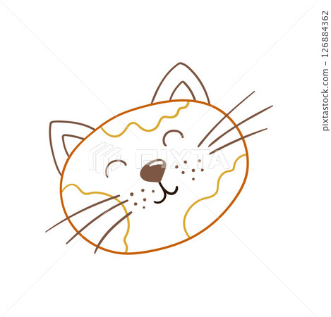 Illustration in hand draw style. Icon, sign, sticker, pin, logo 126884362