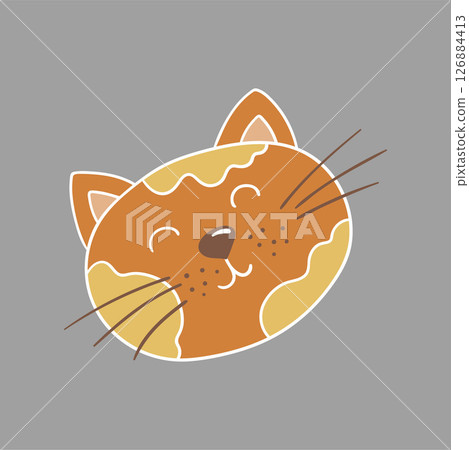 Illustration in hand draw style. Icon, sign, sticker, pin, logo 126884413