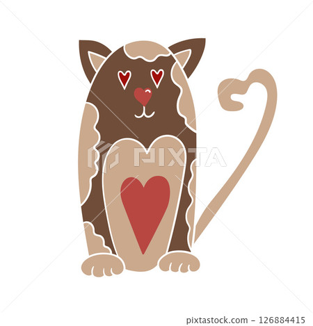 Illustration in hand draw style. Icon, sign, sticker, pin, logo 126884415