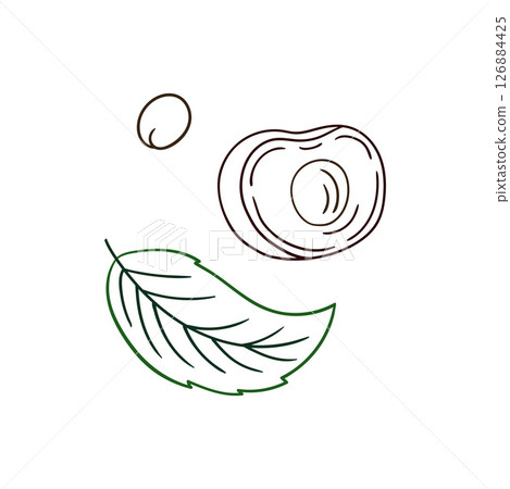 Illustration in hand draw style. Icon, sign, sticker, pin, logo 126884425