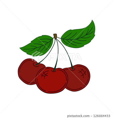 Illustration in hand draw style. Icon, sign, sticker, pin, logo 126884433