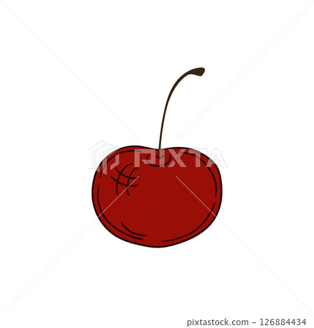 Illustration in hand draw style. Icon, sign, sticker, pin, logo 126884434