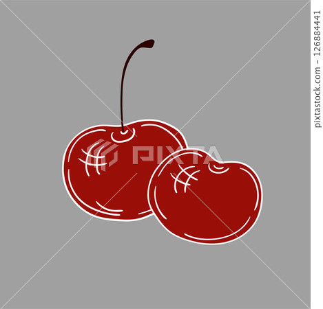Illustration in hand draw style. Icon, sign, sticker, pin, logo 126884441