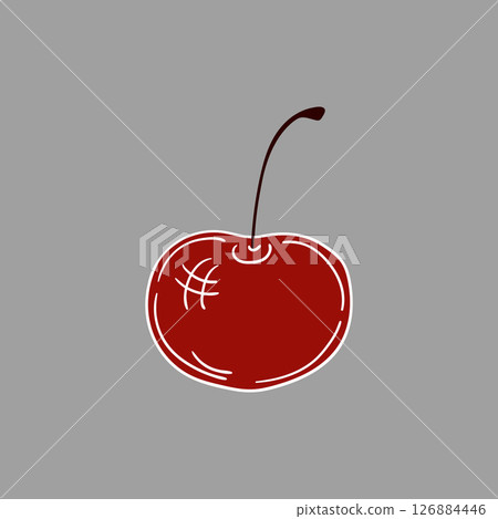 Illustration in hand draw style. Icon, sign, sticker, pin, logo 126884446