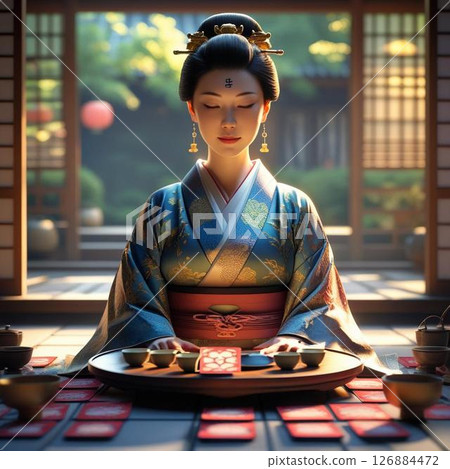 Fortune teller in kimono 126884472
