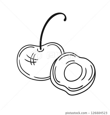 Illustration in hand draw style. Icon, sign, sticker, pin, logo 126884523