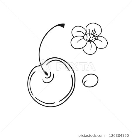Illustration in hand draw style. Icon, sign, sticker, pin, logo Illustration in hand draw style. Icon, sign, sticker, pin, logo 126884530