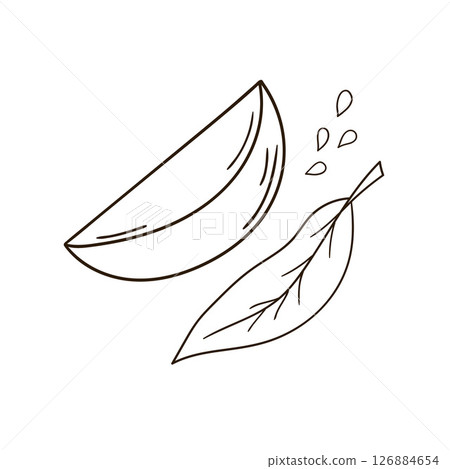 Illustration in hand draw style. Icon, sign, sticker, pin, logo 126884654