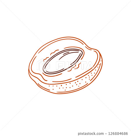 Illustration in hand draw style. Icon, sign, sticker, pin, logo 126884686