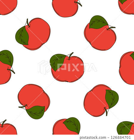 Seamless cute pattern. Pattern for textiles in hand draw style Seamless cute pattern. Pattern for textiles in hand draw style 126884701