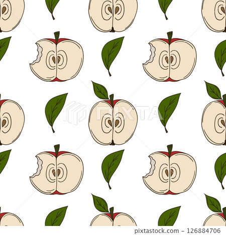 Seamless cute pattern. Pattern for textiles in hand draw style Seamless cute pattern. Pattern for textiles in hand draw style 126884706