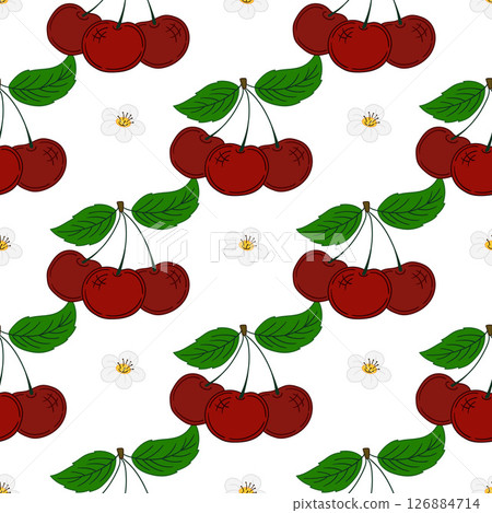 Seamless cute pattern. Pattern for textiles in hand draw style Seamless cute pattern. Pattern for textiles in hand draw style 126884714