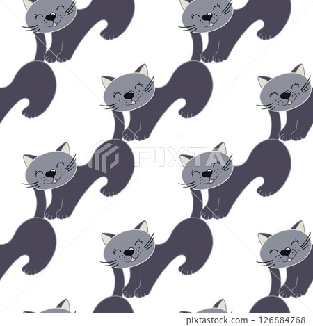 Seamless cute pattern. Pattern for textiles in hand draw style Seamless cute pattern. Pattern for textiles in hand draw style 126884768