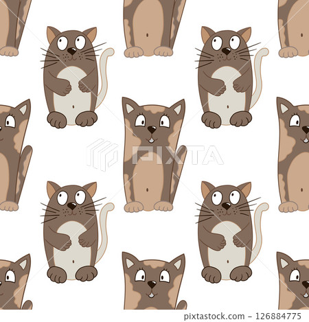 Seamless cute pattern. Pattern for textiles in hand draw style 126884775