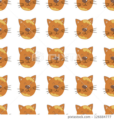 Seamless cute pattern. Pattern for textiles in hand draw style Seamless cute pattern. Pattern for textiles in hand draw style 126884777