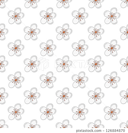 Seamless cute pattern. Pattern for textiles in hand draw style Seamless cute pattern. Pattern for textiles in hand draw style 126884870