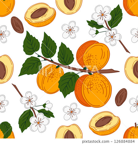 Seamless cute pattern. Pattern for textiles in hand draw style 126884884