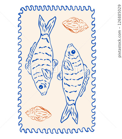 3047_stamp_sardines 3047_stamp_sardines 126885029