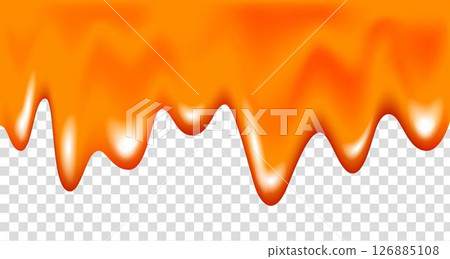 Realistic orange, pumpkin, carrot or grapefruit marmalade and jam. 126885108