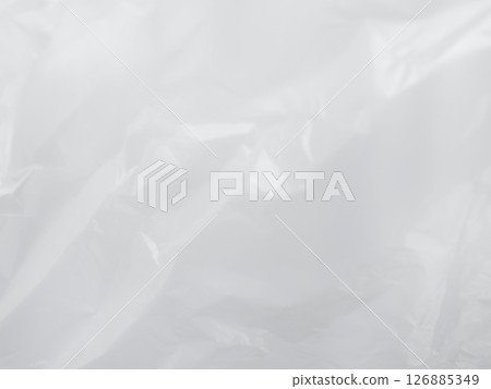 Plastic Paper Foil Silver Crumpled Wrap Film Cellophane White Background Package Pattern Sheese Bag Pvc Frame Stretch Tape Round Clean, Moden Packaging Polythene Surface Mockup Eco Environment. Plastic Paper Foil Silver Crumpled Wrap Film Cellophane White Background Package Pattern Sheese Bag Pvc Frame Stretch Tape Round Clean, Moden Packaging Polythene Surface Mockup Eco Environment. 126885349