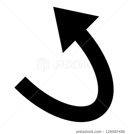 Curved Arrow Icon Curved Arrow Icon 126885486