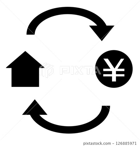 House and money cycle arrow icon 126885971