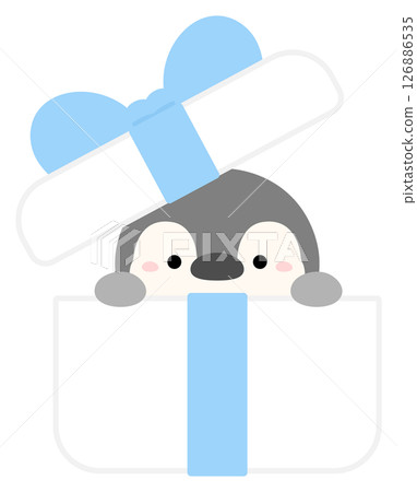 Presents, gift boxes and penguins 126886535