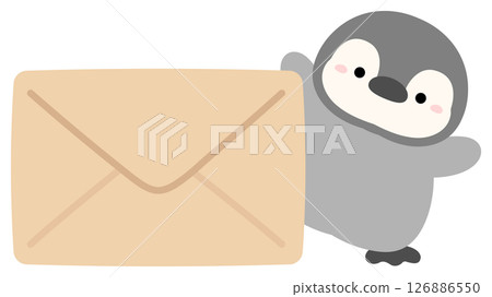 Penguin with letter 126886550