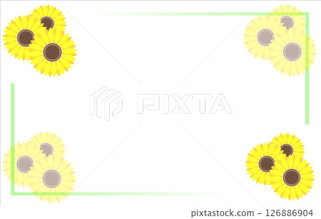 Sunflower frame 126886904