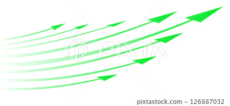 向右上升的箭頭 向右上升的箭頭 126887032