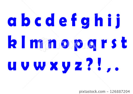 字母 2 小寫簡單藍色 126887204