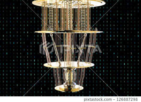 Quantum computer machine close up 126887298