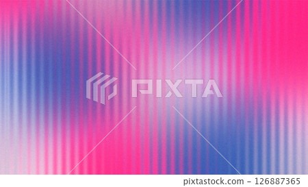 Abstract blurred wavy gradient background in pink and blue, textured illustration with fine noise 126887365