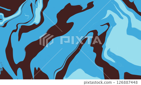 Light blue and brown abstract 16:9 background illustration with chocolate mint marbled texture Light blue and brown abstract 16:9 background illustration with chocolate mint marbled texture 126887448
