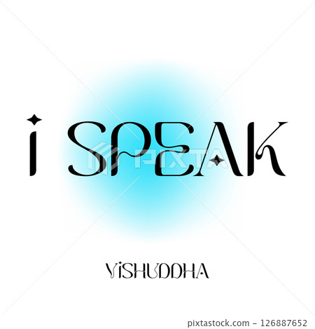 Vishuddha chakra symbol with blue glow and Vishuddha chakra symbol with blue glow and 126887652