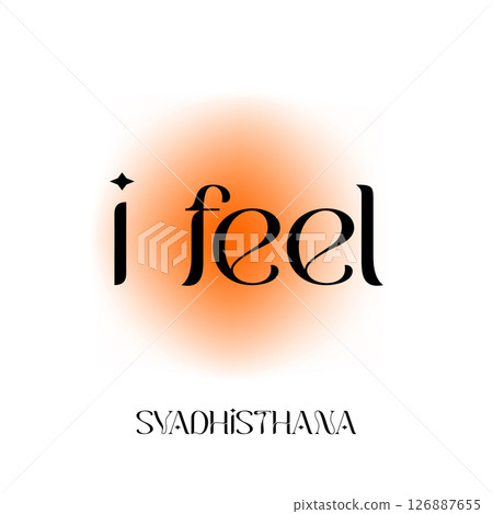 Svadhisthana chakra symbol with orange glow and 126887655