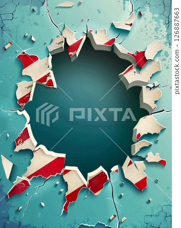 blue background with USA flag for veterans day. Wallpaper for design with lettering top view 126887663
