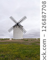 white wind mill in rural landscape white wind mill in rural landscape 126887708
