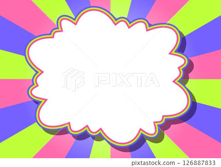 Sunburst and frame background, pop design 126887833