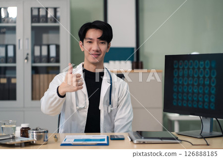 Successful medical doctor male. Health care. 126888185