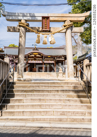 Torii (Dainichi-san) at Dainichime Shrine, Nishiokamoto, Higashinada Ward, Kobe City 126888286