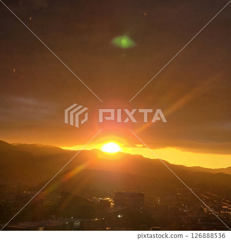 Sunset and UFOs 126888536