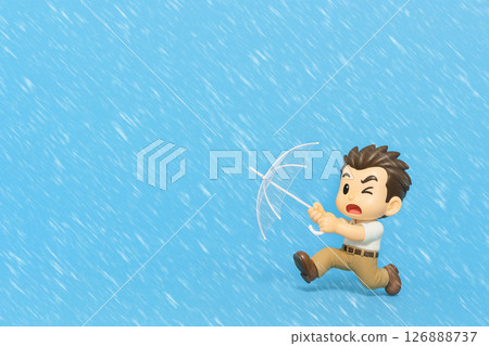 Mini員工因雨傘壞了而陷入困境 126888737