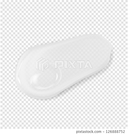 Clear transparent aloe vera watery gel skincare smear. Cosmetic beauty texture stroke isolated Clear transparent aloe vera watery gel skincare smear. Cosmetic beauty texture stroke isolated 126888752