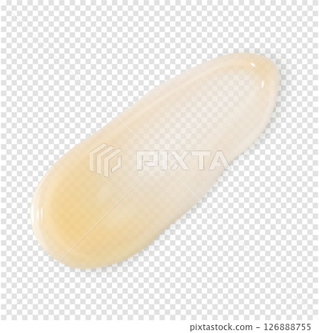 Beige moisturizing cream fluid with Centella stroke skincare beauty product transparent isolated 126888755