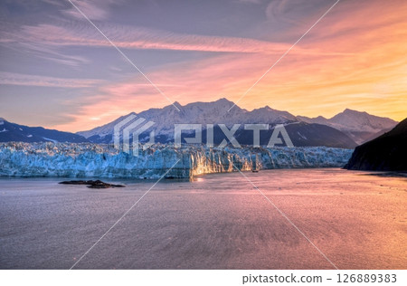 Sunrise at Hubbard Glacier Alaska 126889383