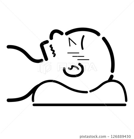 手寫_躺著_人_向量_10 126889430