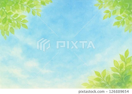 晴朗的天氣,藍天,嫩葉的圖像 晴朗的天氣,藍天,嫩葉的圖像 126889654