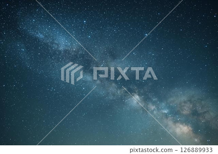 Background material, night sky, Milky Way 126889933
